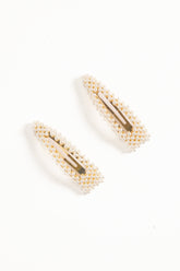 Carmen Hair Clip Set - Pearl