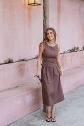 Chiaro Midi Skirt - Brown