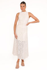 Danni Lace Midi Dress - Ecru