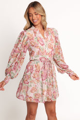 Elba Long Sleeve Mini Dress - Veiled Floral