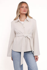 Halston Coat - Cream
