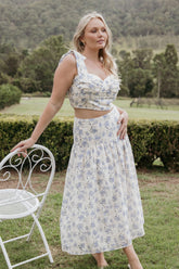 Kara Two Piece Set - Blue Floral