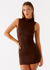 Reid Mini Dress - Dark Chocolate