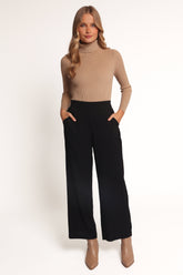 Rissa Wide Leg Pant - Black