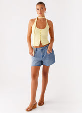 Roland Denim Shorts - Blue