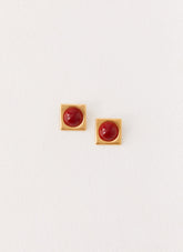 Romelle Earrings - Gold/Red