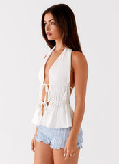 Saige Halter Top - White