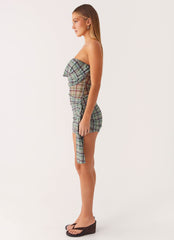Seren Mini Dress - Cedar Check