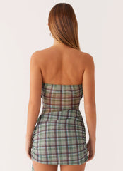 Seren Mini Dress - Cedar Check