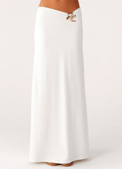 Shoreline Glow Maxi Skirt - Off White