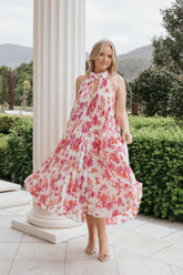 Sirmione Maxi Dress - Pink Floral