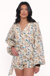 Soul Belted Romper - Paisley