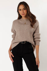 Villa Knit Sweater - Taupe