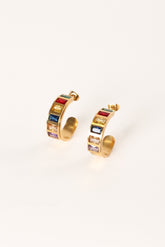 Blythe Hoop Earrings - Gold Multi