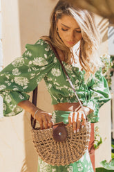 Isle Straw Crossbody Bag - Natural