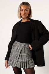 Natasha Mini Skort - Black/White
