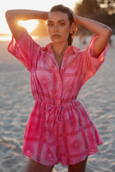 Ilios Romper - Pink Print