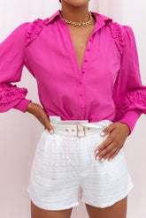 Bettina Shirt - Fuchsia