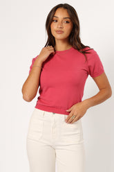 Shannon Bow Top - Fuchsia