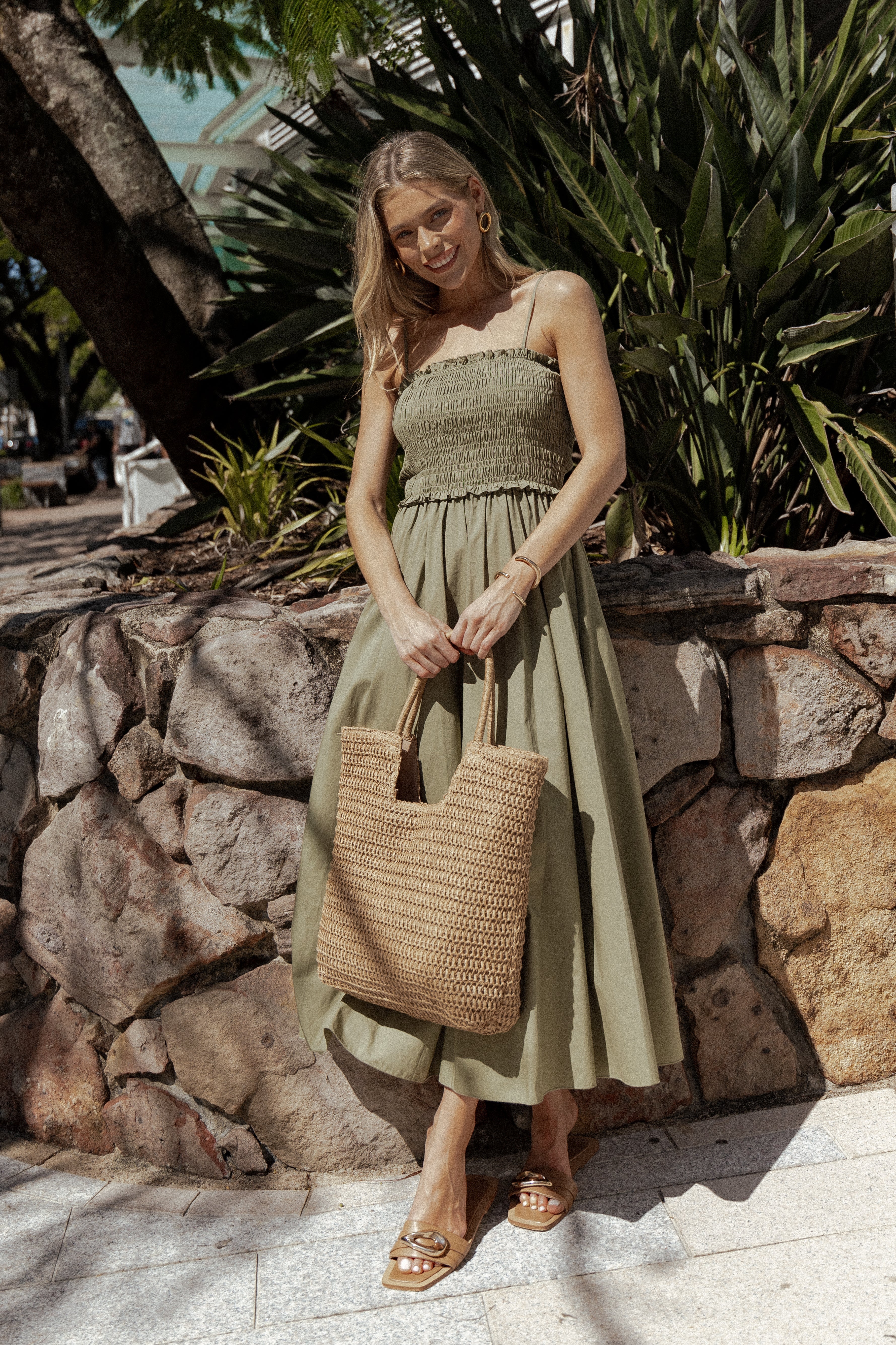 Nigella Maxi Dress - Olive Green