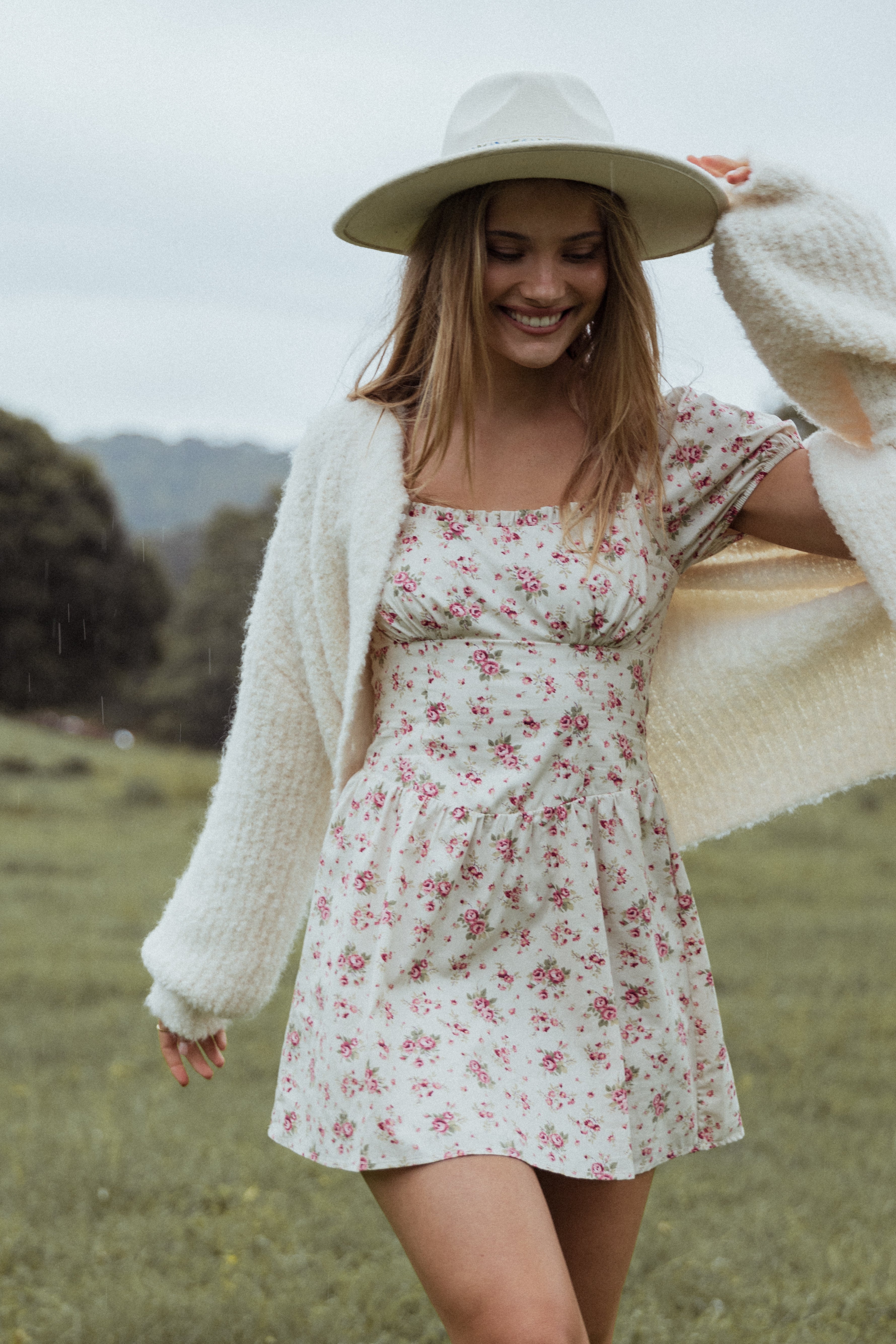 Isobelle Mini Dress - Red Floral
