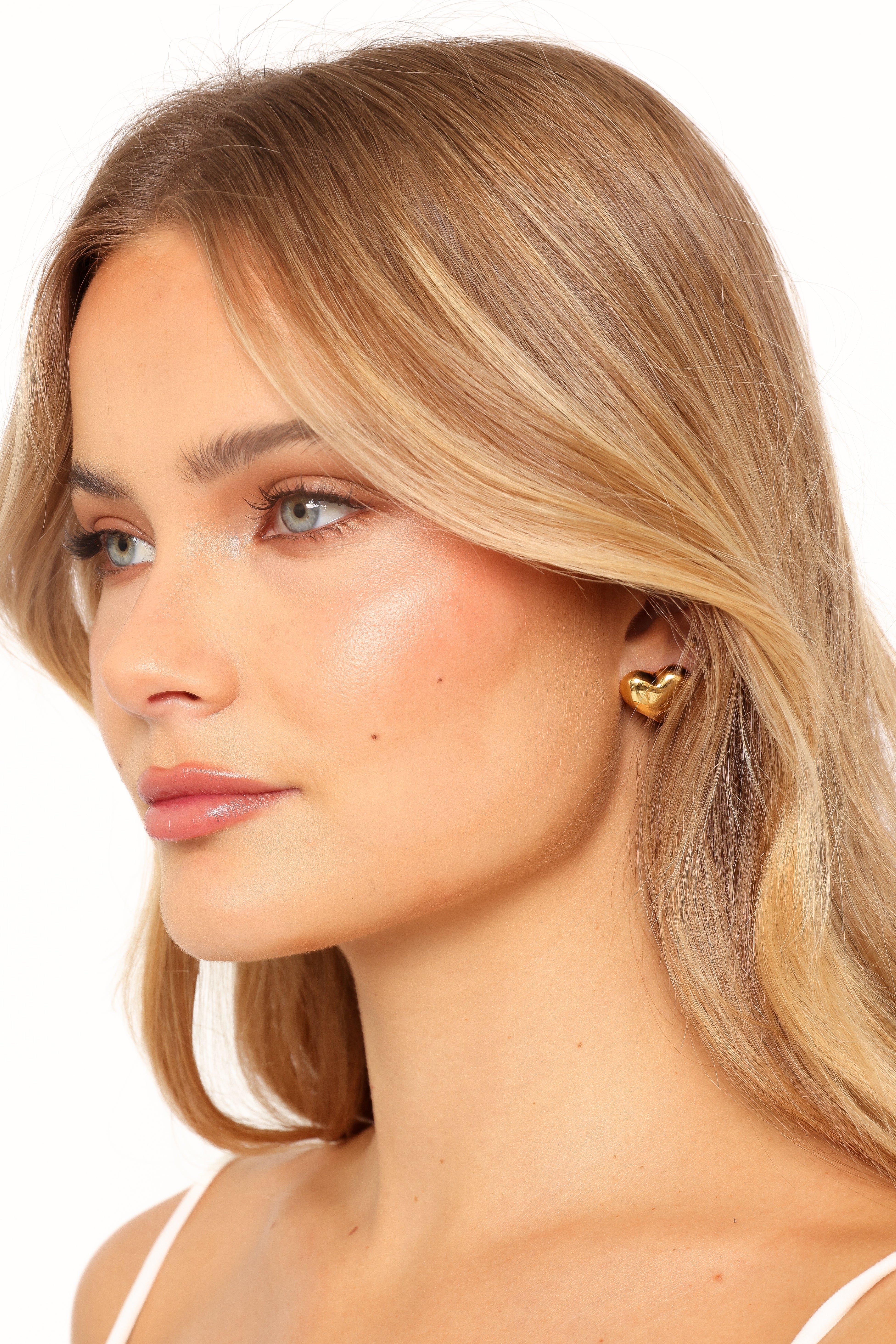 Kenny Heart Earrings - Gold