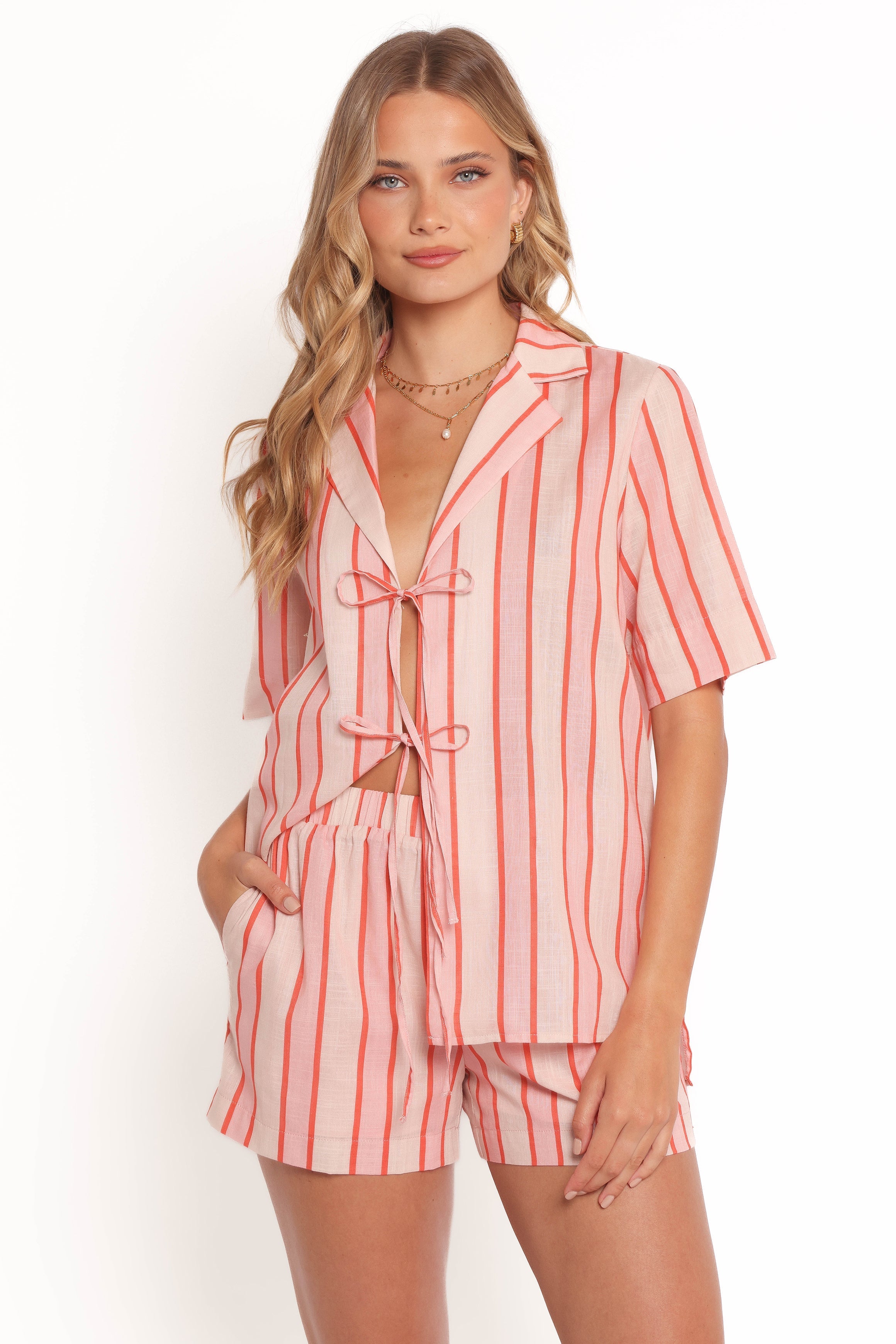 Aaliyah Shorts - Pink Stripe