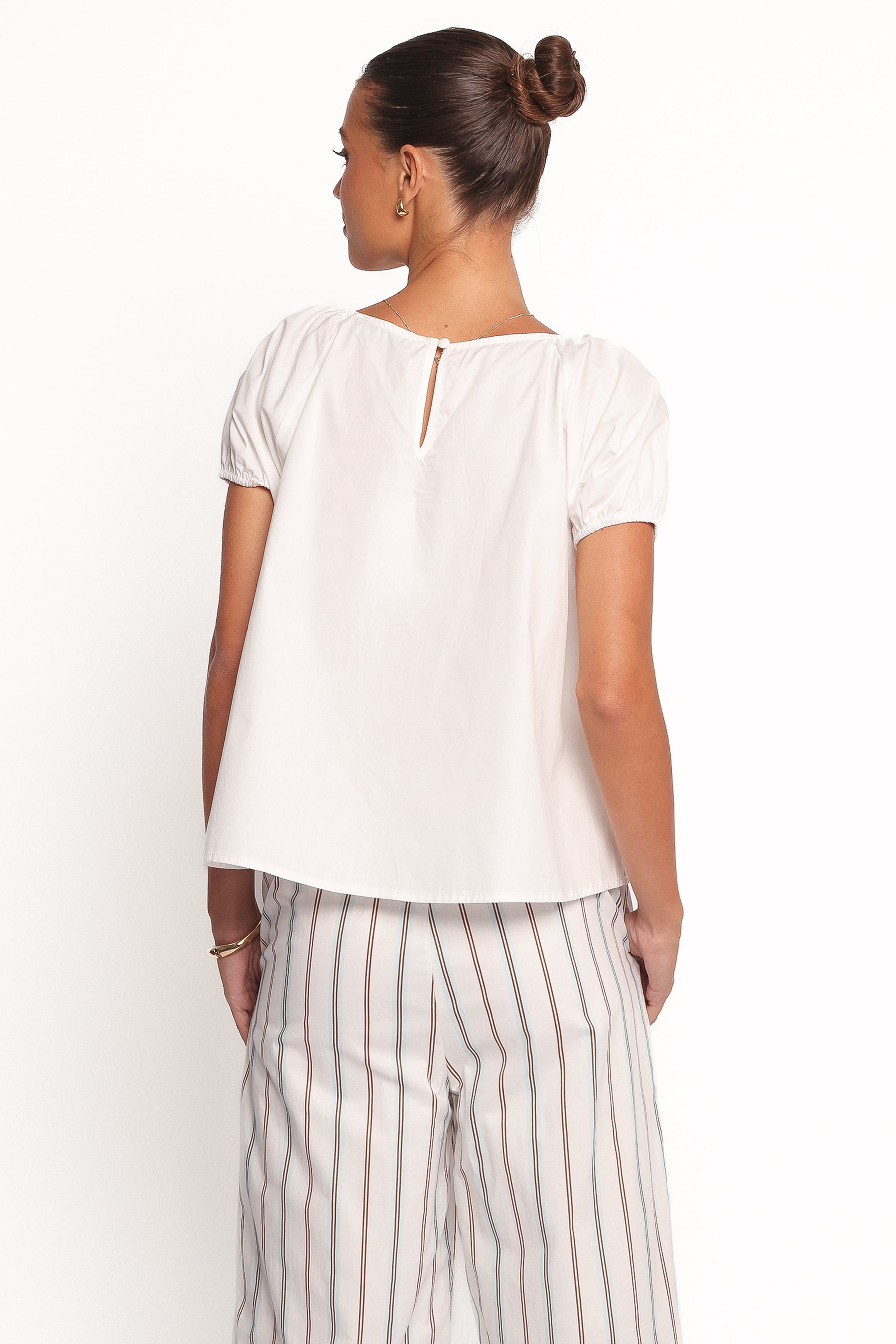 Abbott Pleated Top - White
