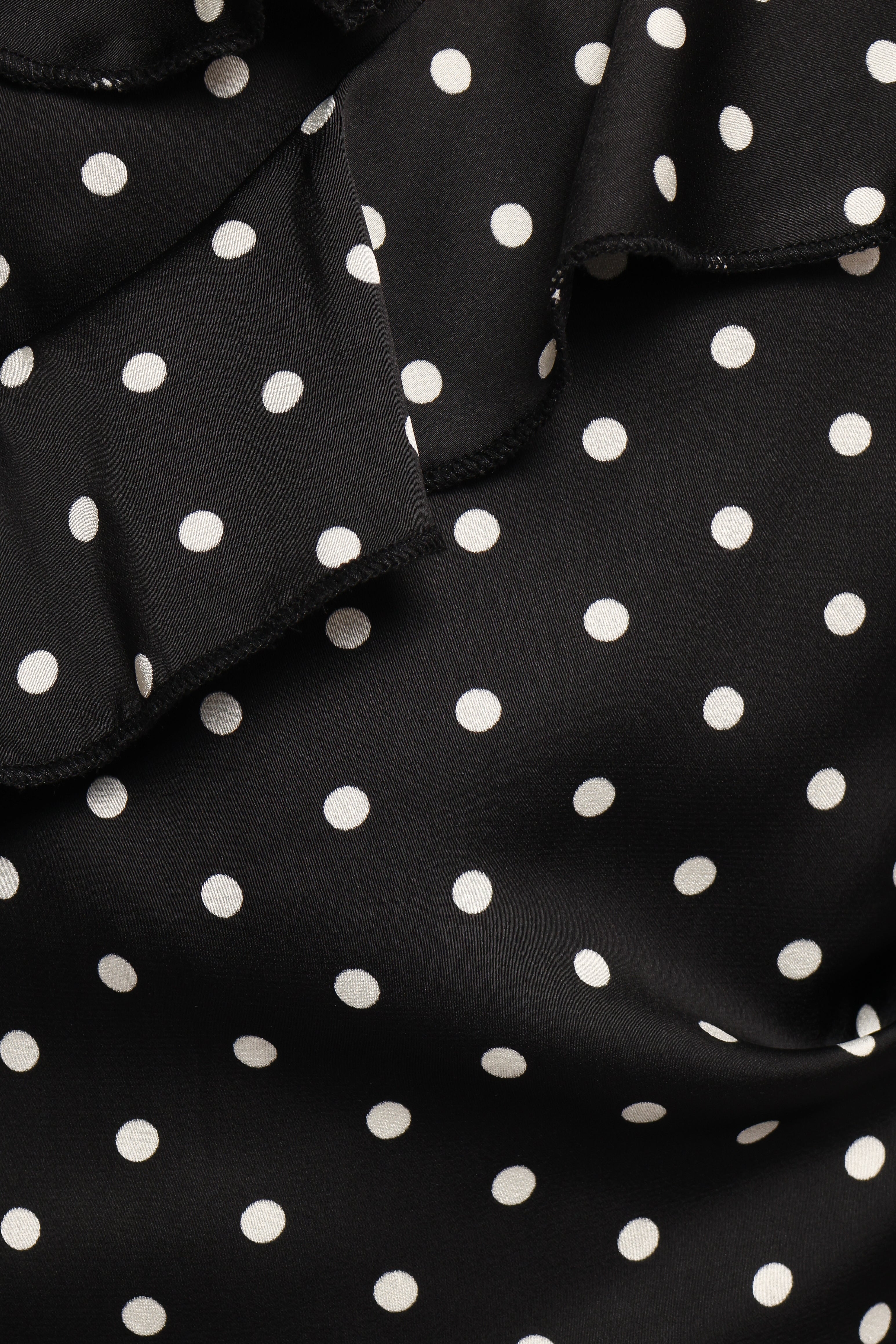 Adelina Maxi Dress - Black Polka Dot