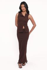 Adeline Two Piece Set - Chocolate