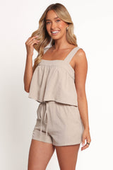 Alandra Short Set - Oatmeal