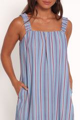 Alessandra Maxi Dress - Blue Stripe