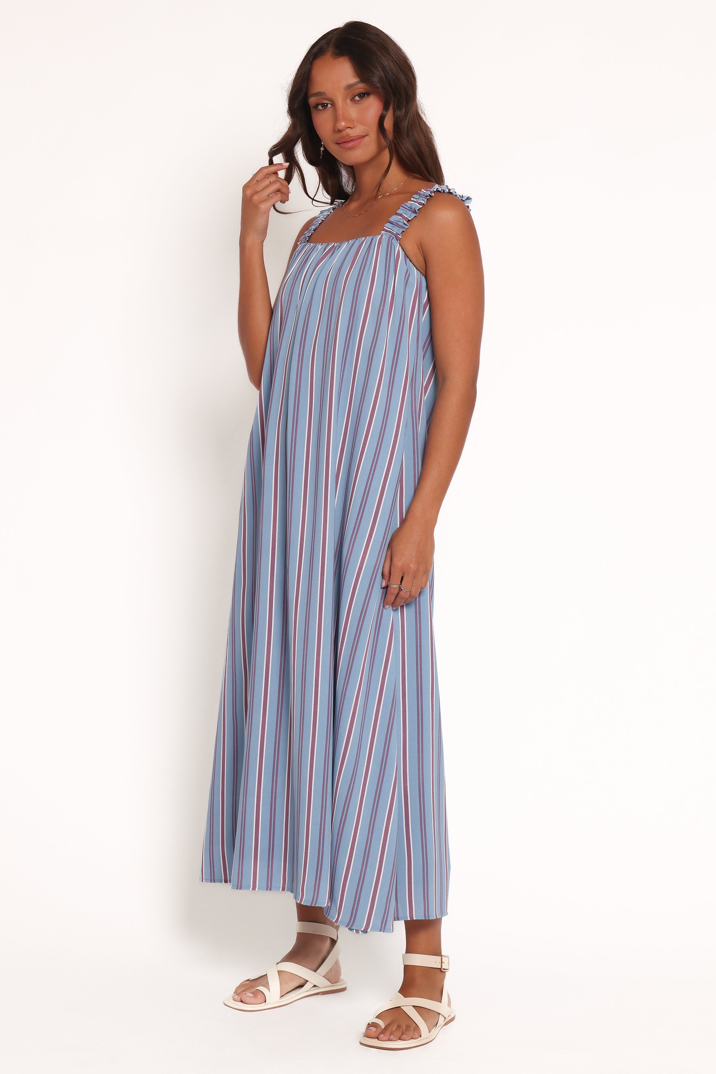 Alessandra Maxi Dress - Blue Stripe