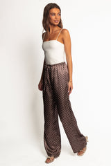 Alima Pants - Brown Polka Dot