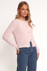 Ally Texture Cardigan - Pink