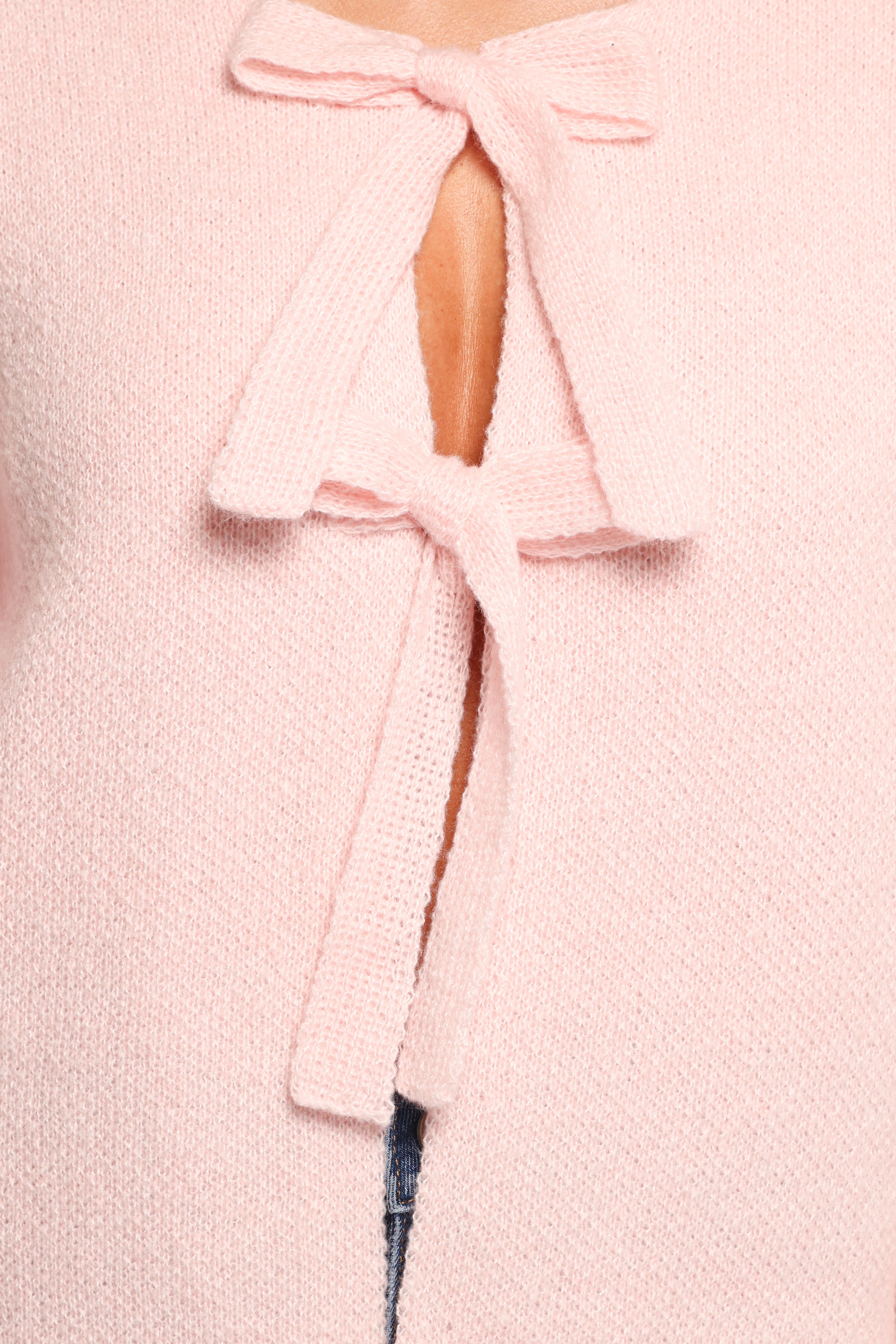 Arden Bow Cardigan - Pink
