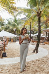 Arella Knit Skirt - Sage/cream