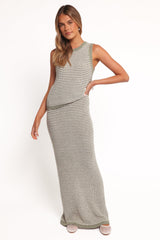 Arella Knit Skirt - Sage/cream