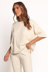 Ash Knitted T-Shirt - White