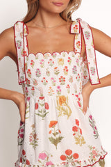 Aurelia Maxi Dress - White Floral