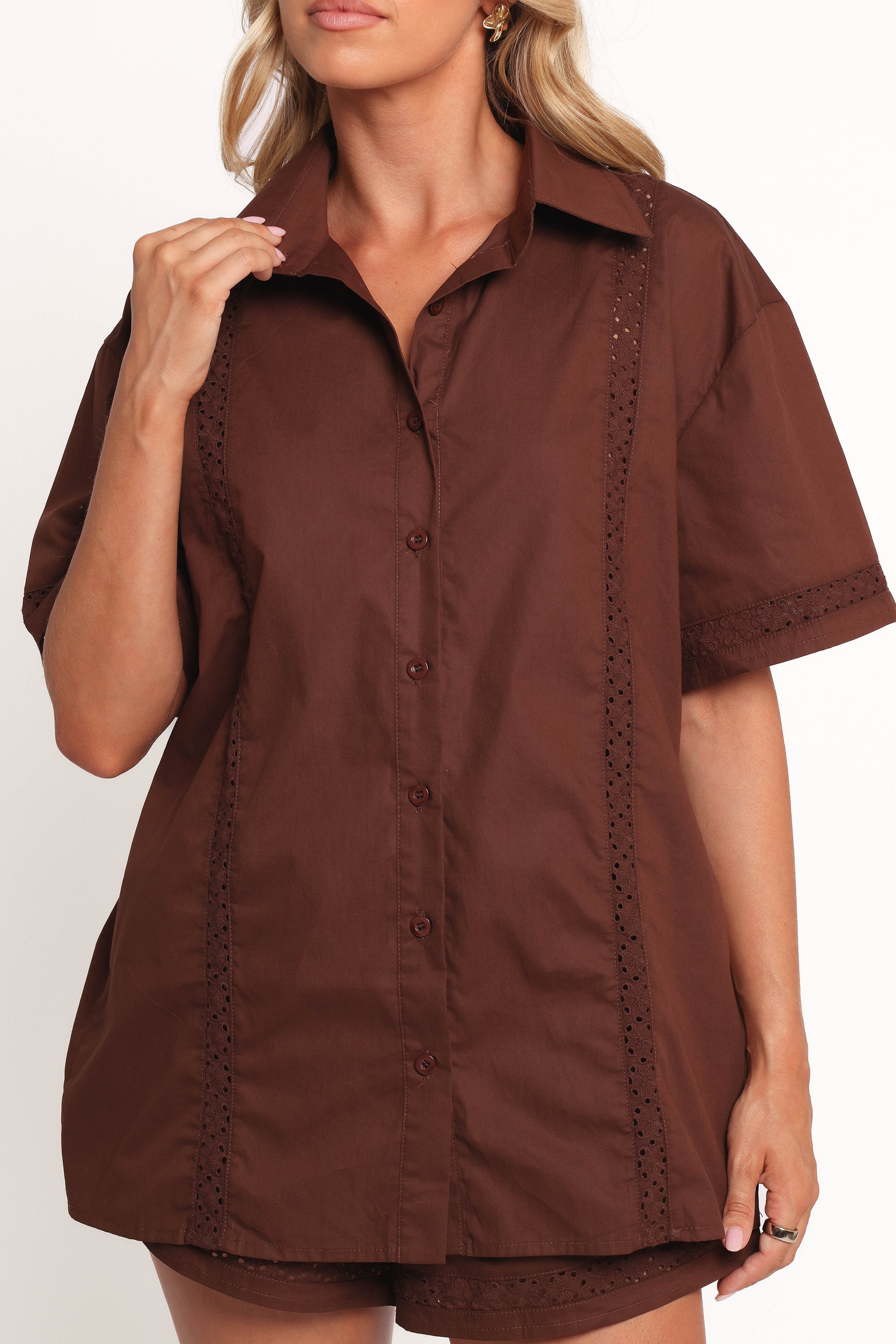 Austin Short Sleeve Shirt - Chocolate