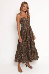 Ayana Midi Dress - Leopard