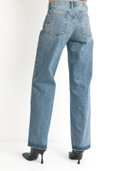 Just Black High Rise Relaxed Straight Jean - Medium