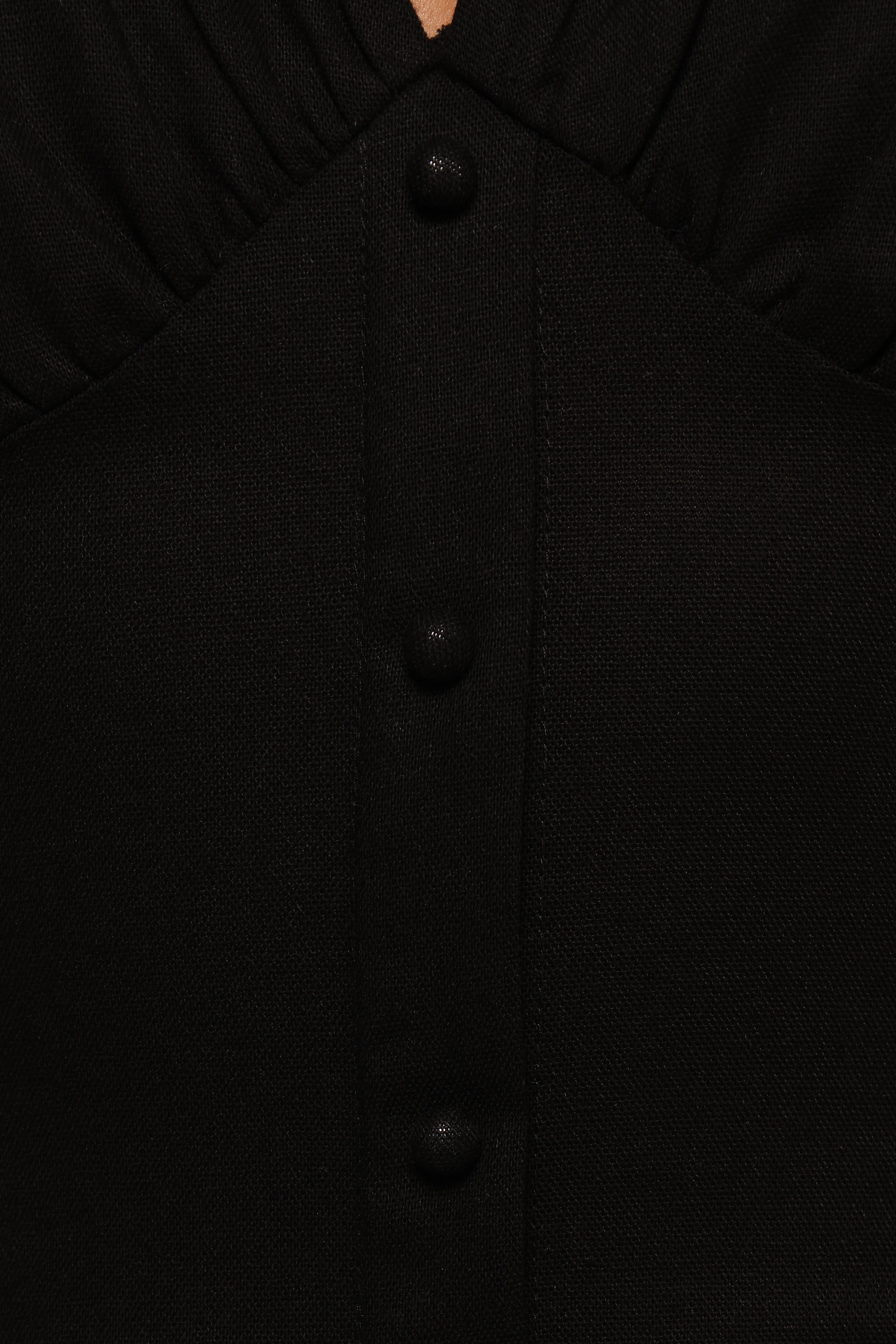 Barbara Midi Button Down Dress - Black