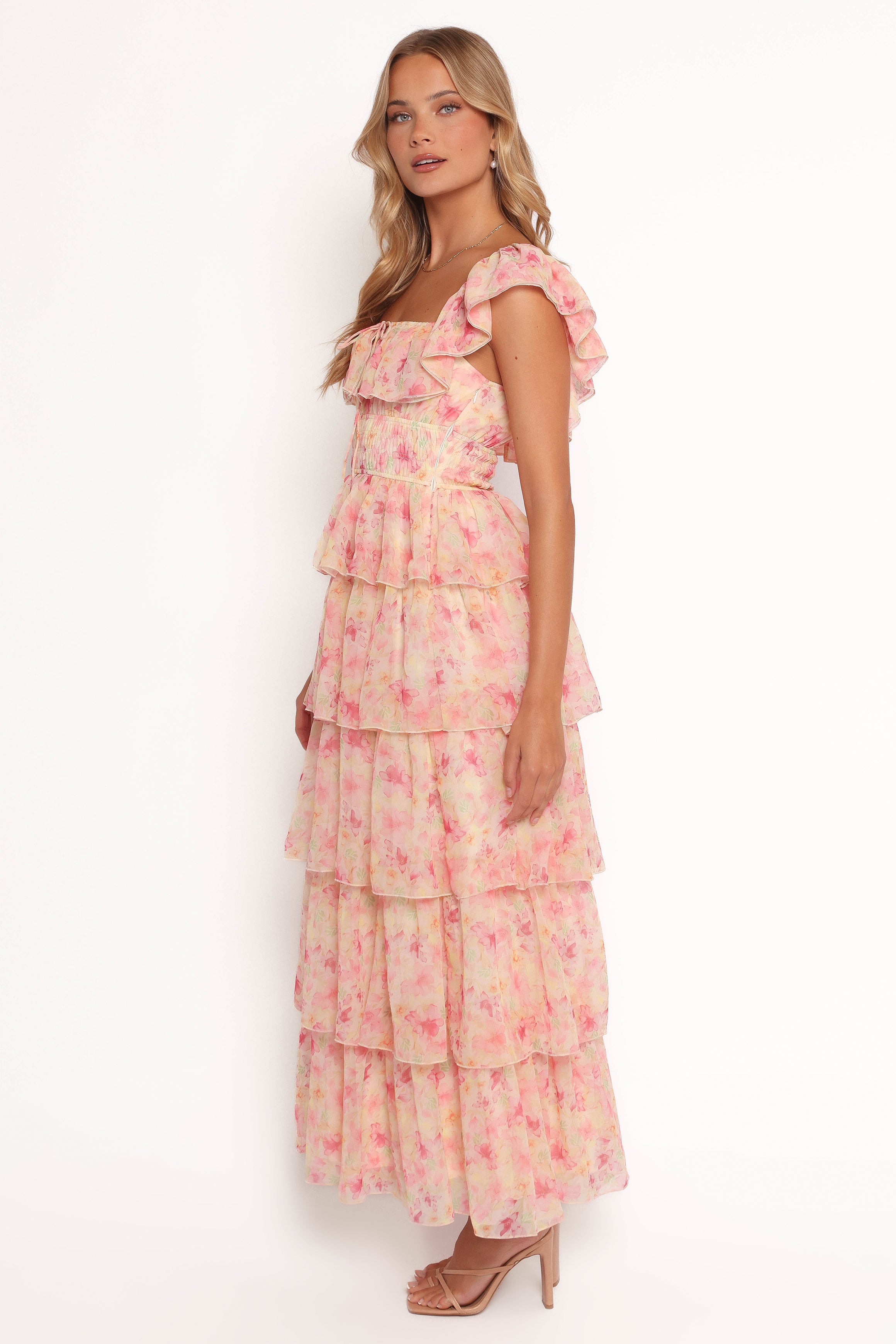 Belle Maxi Dress - Pink Floral