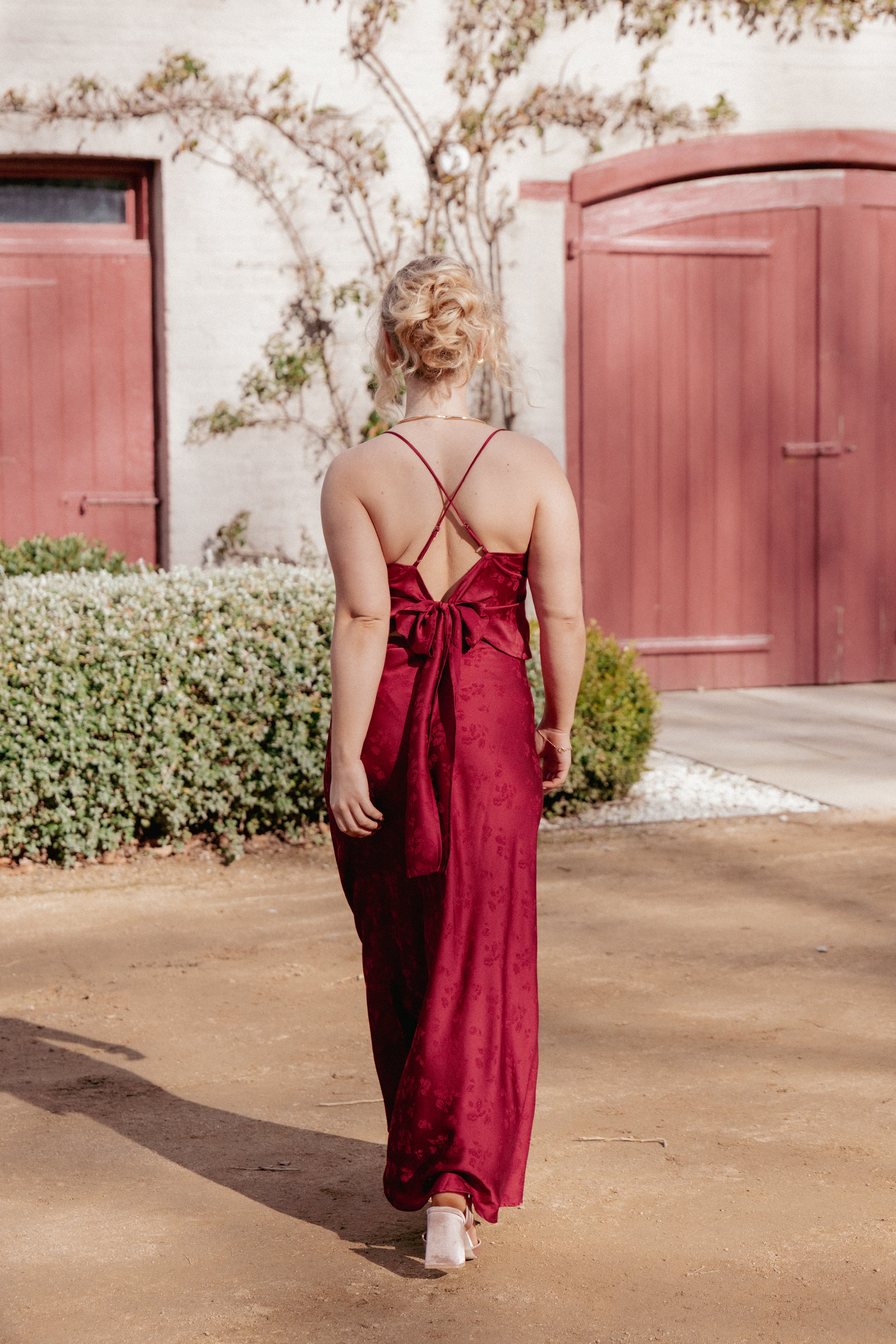 Belle Two Piece Set - Burgundy