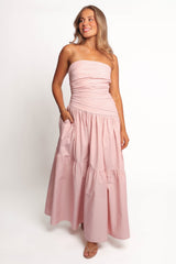 Blanche Strapless Maxi Dress - Orchid