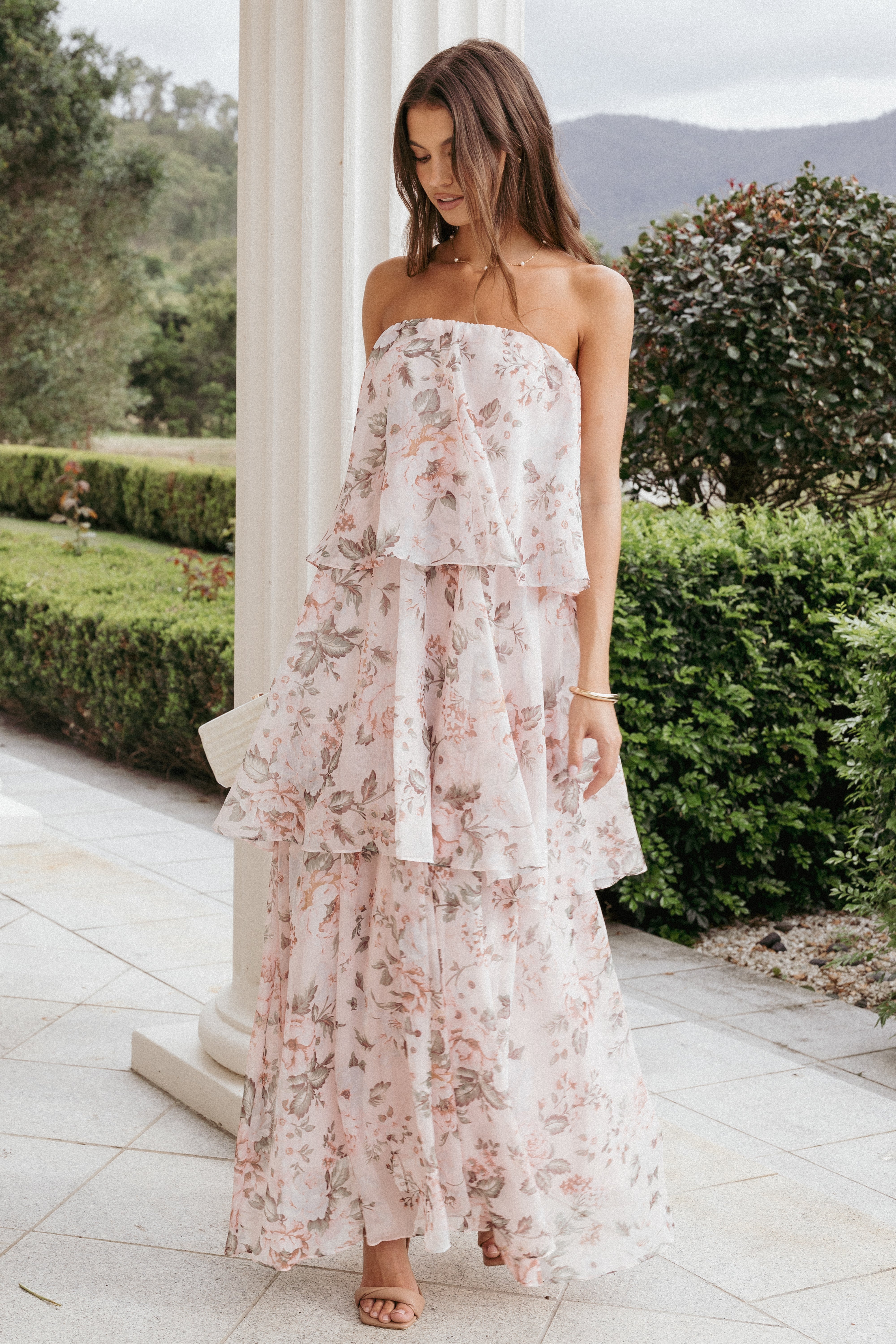 Bloom Strapless Maxi Dress - Floral