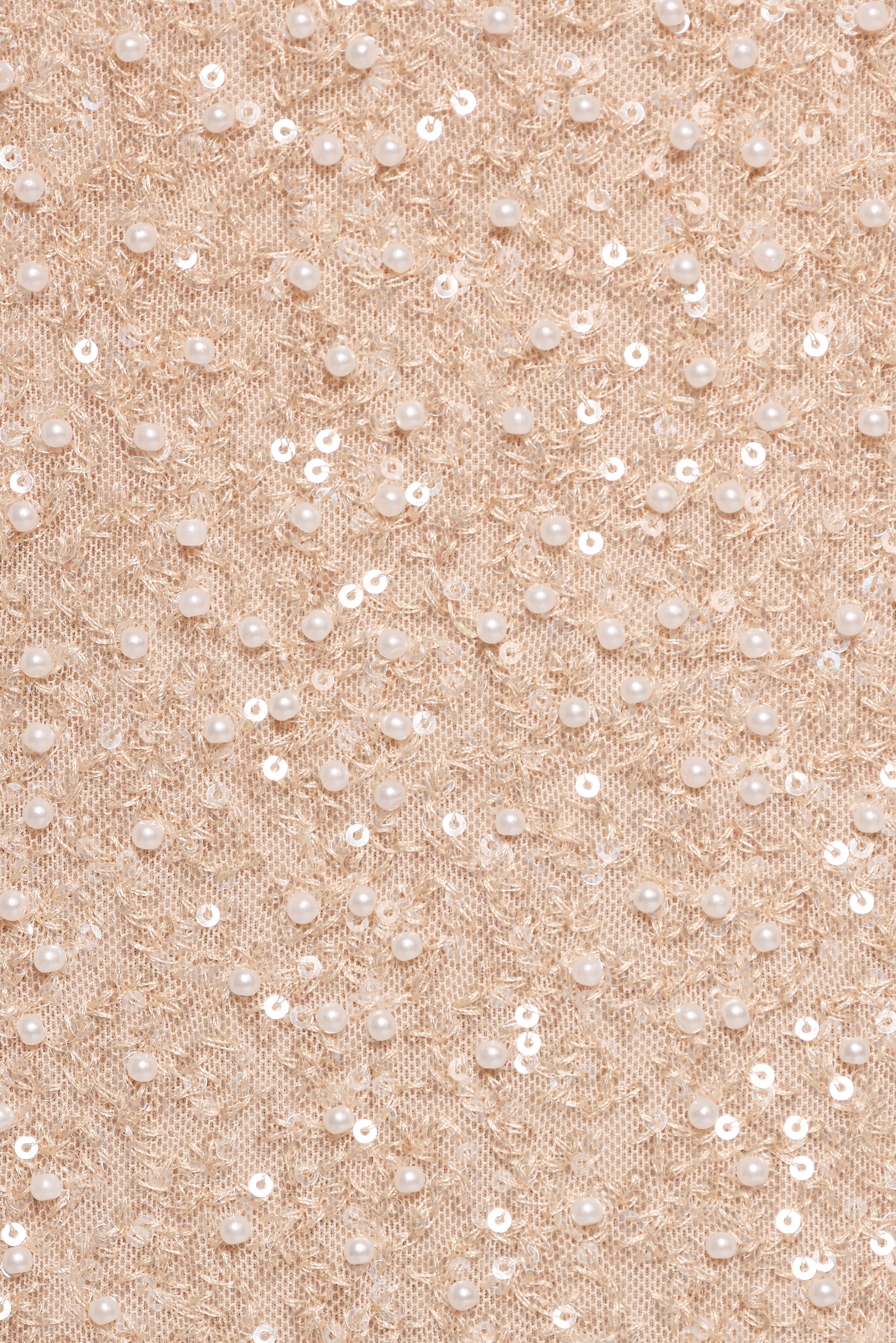 Briellia Sequin Midi Skirt - Champagne