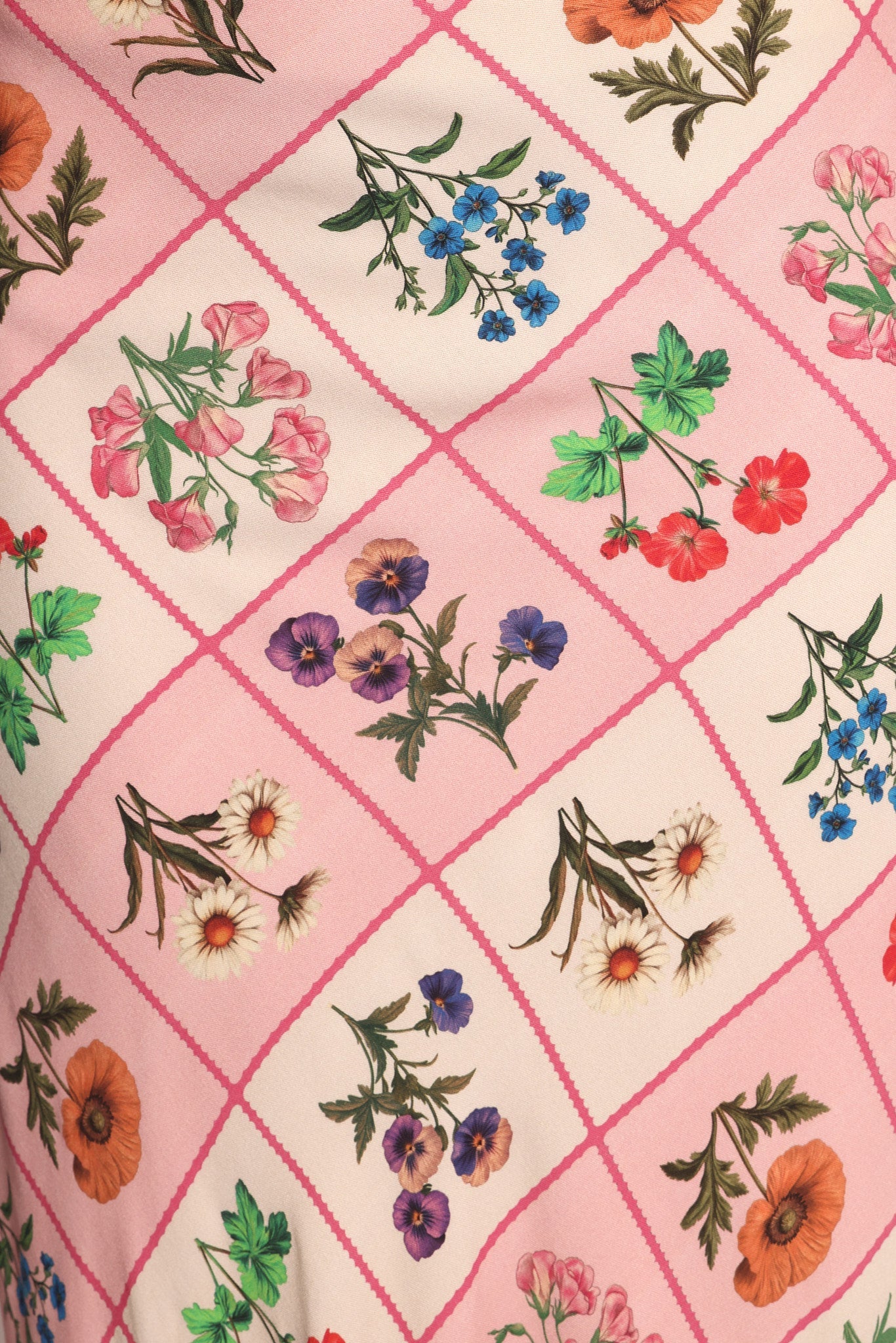 Simona Maxi Dress - Pink Floral Tile